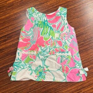 Lilly Pulitzer baby shift dress blue pink white size 6/12 months EUC